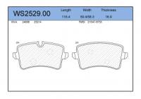 Тормозные колодки JEENICE WS252900 (зад. диск.) Тормозные колодки JEENICE WS252900 (зад. диск.)