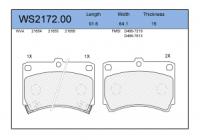 Тормозные колодки JEENICE WS217200 (перед. диск.)