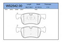 Тормозные колодки JEENICE WS254200 (перед. диск.) Тормозные колодки JEENICE WS254200 (перед. диск.)